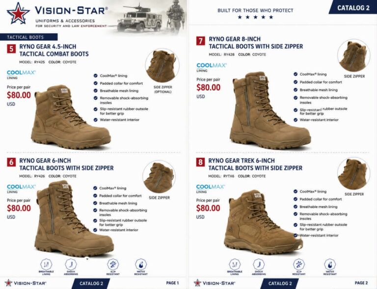 brown military boots