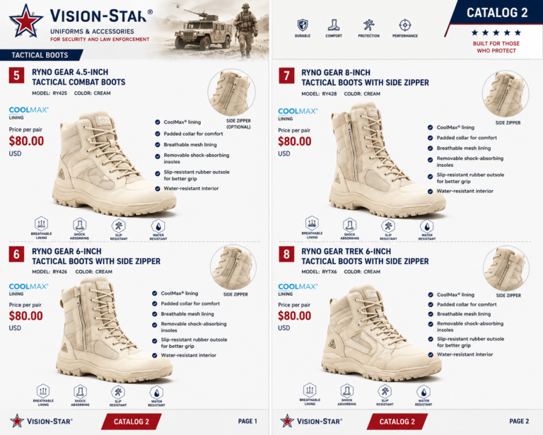 cream military boots