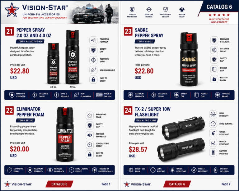 pepper spray & flash light